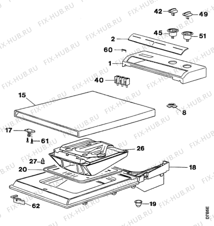 Взрыв-схема стиральной машины Zanussi TL563C - Схема узла Top